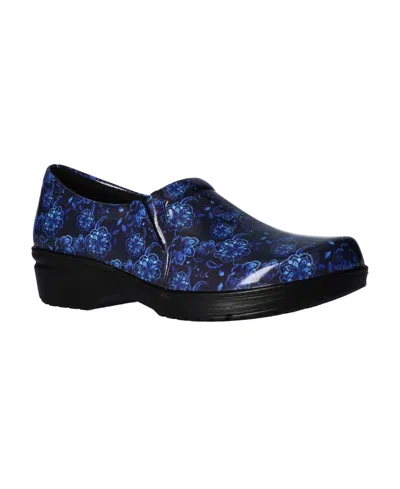 Easy Street Easy Works  Women's Tiffany Clogs In Blue Multi