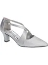 Easy Street Elegance Womens Satin Dressy Block Heels In Multi