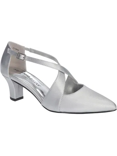 EASY STREET ELEGANCE WOMENS SATIN DRESSY BLOCK HEELS