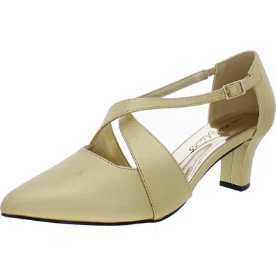 Easy Street Elegance Womens Strappy Criss-cross Pumps In Multi