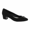 Easy Street Eloise Womens Round Block Heel Pumps In Black