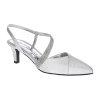Easy Street Emerald Womens Round Closed Toe Stiletto Heel Pumps In Silver