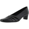 Easy Street Entice Womens Faux Leather Block Heel Dress Heels