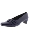 EASY STREET ENTICE WOMENS FAUX LEATHER SQUARE TOE DRESS PUMPS