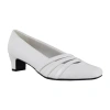 Easy Street Entice Womens Square Stiletto Heel Pumps In White