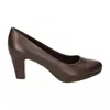Easy Street Equinox Pumps Womens Brown Slip-on Casual Block Heel Gal1764 In Brown