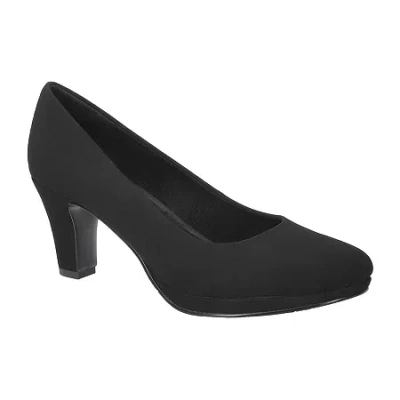 Easy Street Equinox Womens Round Stiletto Heel Pumps In Black