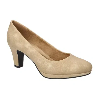 Easy Street Equinox Womens Round Stiletto Heel Pumps In Neutral