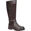 Easy Street Womens Erica Stacked Heel Riding Boots In Brown