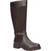 Easy Street Womens Erica Stacked Heel Riding Boots In Brown