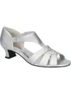 Easy Street Essie Womens Cushioned Footbed Faux Leather Heels In Multi