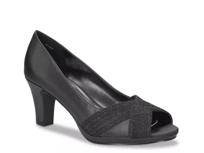Easy Street Extra Wide Width Lavish Platform Pump In Black