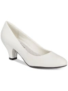 Easy Street Prim Womens Faux Leather Slip On Pumps In White