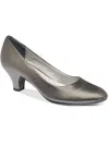 Easy Street Fabulous Womens Metallic Embossed Pumps In Silver