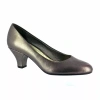 Easy Street Fabulous Womens Round Cone Heel Pumps In Gray