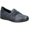 Easy Street Women's Faith Comfort Slip-on Flats In Navy