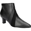 Easy Street Falcon Womens Snake Print Manmade Ankle Boots In Black