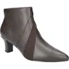 Easy Street Falcon Womens Snake Print Manmade Ankle Boots In Brown