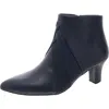 Easy Street Falcon Womens Cushioned Footbed Faux Leather Ankle Boots In Blue