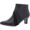 Easy Street Falcon Womens Snake Print Manmade Ankle Boots In Black