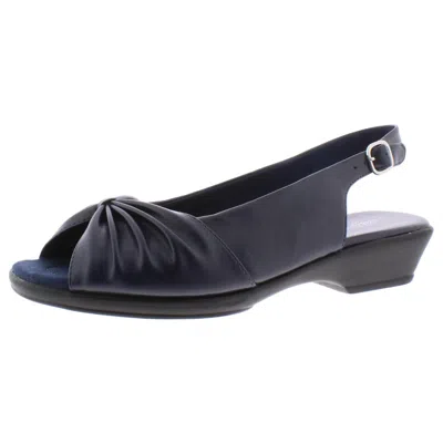 Easy Street Fantasia Womens Faux Leather Square Toe Slingback Sandals