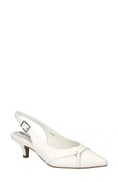 Easy Street Feena Slingback Pump In White