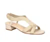 Easy Street Festival Sandal Womens Beige Woven Block Heel Slingback Gal468 In Neutral