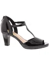 Easy Street Flash Womens Patent Peep Toe Heel Sandals In Multi