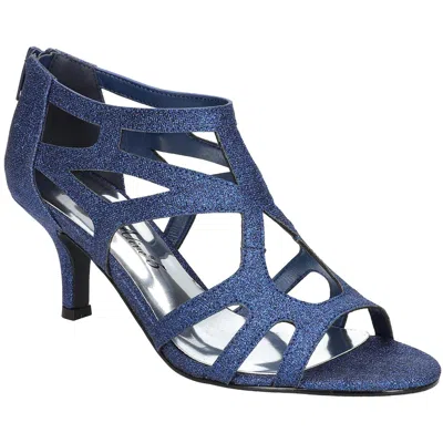 Easy Street Flattery Womens Zipper Man Made Strappy Sandals In Multi
