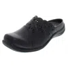 Easy Street Forever Womens Faux Leather Laser Cut Clogs In Black