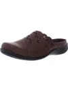 EASY STREET FOREVER WOMENS FAUX LEATHER LASER CUT CLOGS