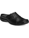 Easy Street Forever Womens Faux Leather Slip On Mules In Black