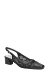 Easy Street Fortune Square Toe Slingback Pump In Black