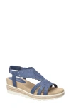 Easy Street Fran Slingback Wedge Sandal In Denim