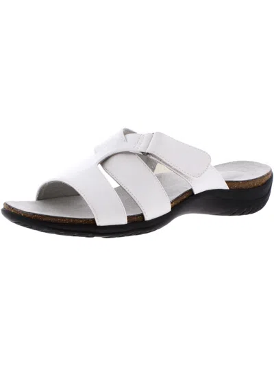 Easy Street Frenzy Womens Faux Leather Comfort Slide Sandals In Multi