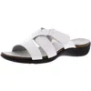 Easy Street Frenzy Womens Faux Leather Comfort Slide Sandals In Multi