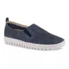 Easy Street Fresh Perforated Slip-on Sandal In Blue