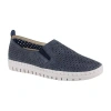 Easy Street Fresh Perforated Slip-on Sandal In Blue