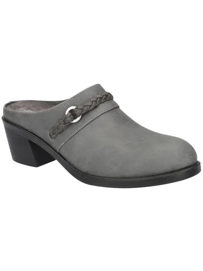 Easy Street Gilly Womens Embellished Slip On Mules In Grey