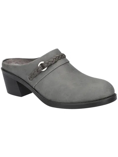 Easy Street Gilly Womens Embellished Slip On Mules In Gray