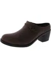 EASY STREET GILLY WOMENS FAUX LEATHER BLOCK HEEL MULES