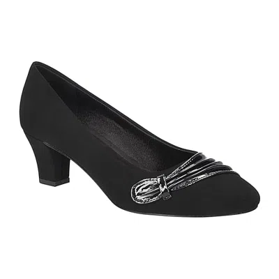Easy Street Ginnifer Womens Almond Closed Toe Stiletto Heel Pumps In Black