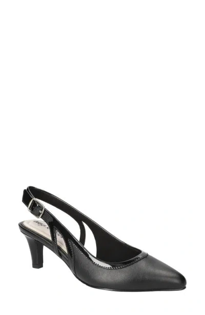 Easy Street Glisten Kitten Heel Slingback Pump In Black
