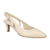 Easy Street Glisten Womens Pointed Closed Toe Stiletto Heel Pumps In White