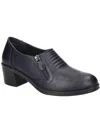 Easy Street Grove Womens Faux Leather Block Heels In Blue