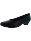 Easy Street Prim Womens Faux Leather Slip On Dress Heels In Black