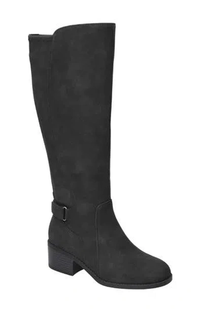 Easy Street Hartley Faux Leather Knee High Boot In Black