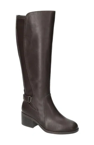 Easy Street Hartley Faux Leather Knee High Boot In Brown