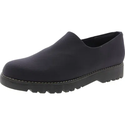Easy Street Hewitt 2 Womens Padded Insole Knit Slip-on Sneakers In Blue