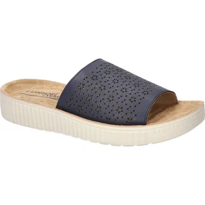 Easy Street Ivey Platform Sandal In Navy